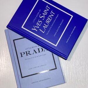 Yves Saint Laurent and Prada mini coffee table books